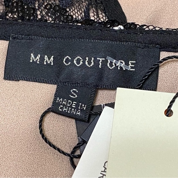 MM Couture Split Back Sequin Lace Sleeveless Top Small NWT Whimsigoth Y2K - Picture 7 of 9